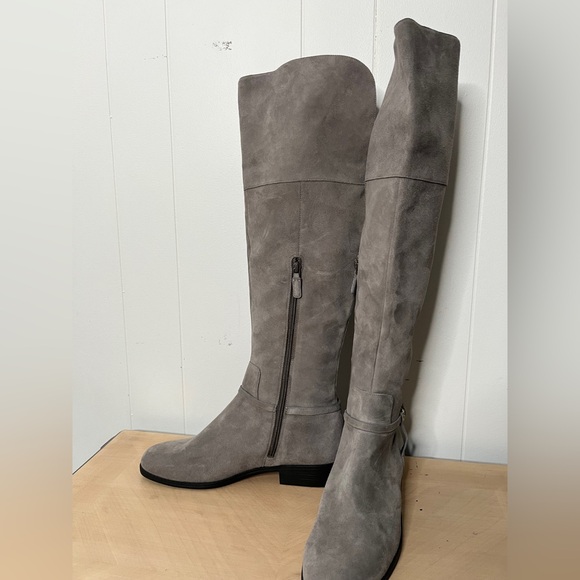 Cole Haan Valentia Gray Suede Over the Knee Boots Women's 11 Low Heel - Picture 2 of 13